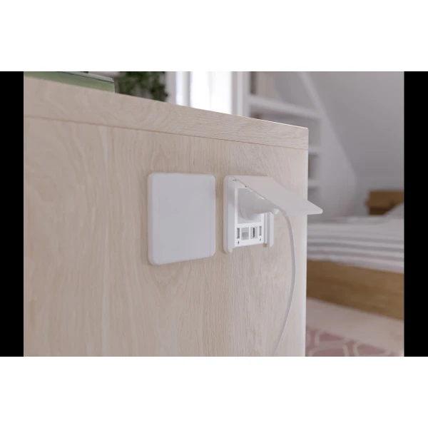 Мебельная розетка FLIP, 1хSHUKO, 2xUSB-A, HDMI, RJ45 кабель 1.5 м, белый