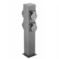 Стовпчик садовий GTV LARGO-P 36, IP54, AC220-240V, 4*розетки Schucko, max.3500W, графіт (OS-LARGP36G-30)