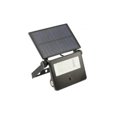 Прожектор GTV LUMOS II, датчик руху, сонячна панель, 2000Lm, 2600mAh, 6400K, IP65, зарядний, чорний (LD-LUMOSII-2000-64)