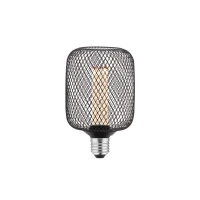 Лед лампа GTV Filament Grid C100, E27, 3,5W, 1800K, AC220-240V, 320°, чорний