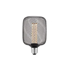 Лед лампа GTV Filament Grid C100, E27, 3,5W, 1800K, AC220-240V, 320°, чорний