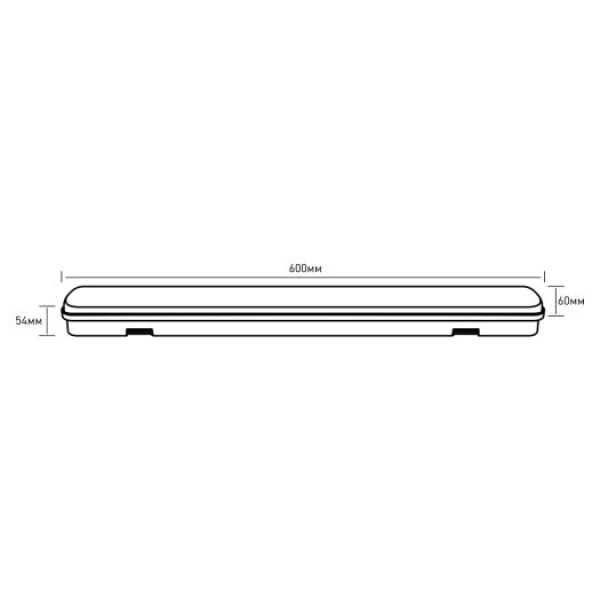 Линейный аварийный светильник Maxus assistance LINE EMERGENCY 600mm 25W 5000K IP65 Gray