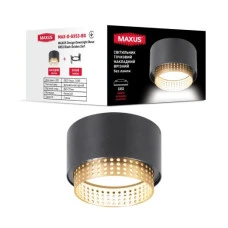 Светильник точечный накладной-врезной без лампы MAXUS Design Downlight Base GX53 Black Golden 2in1