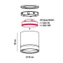 Світильник точковий накладний-врізний без лампи MAXUS L Downlight Base GX53 Black 2in1