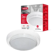Светильник светодиодный аварийный аккумуляторный MAXUS MBH 20W 3CCT IP65 Emergency WH Circle