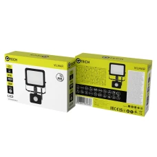G-TECH Прожектор з датчиком руху VILMAR, LED, 30W, 3000lm, 4000K, AC220-240V, чорний