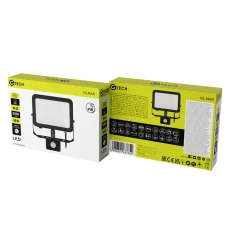 Прожектор з датчиком руху G-TECH VILMAR LED, 50W, 5000lm, 4000K, AC220-240V, чорний