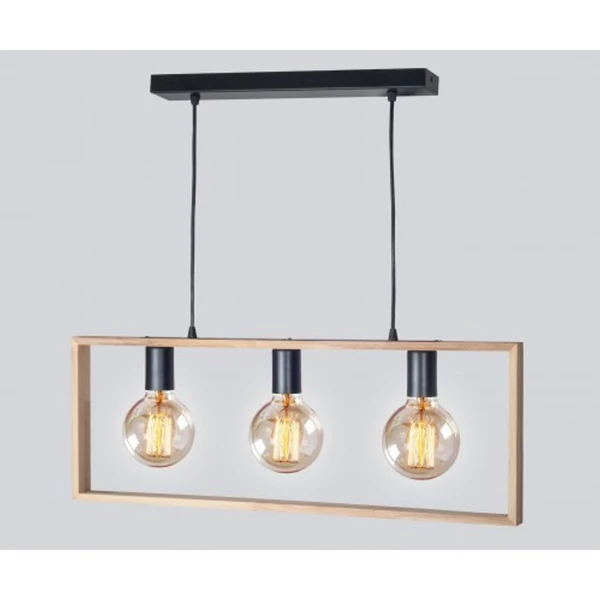 Підвісний світильник люстра Vesta Light Wooden Frame 64213 Натуральний