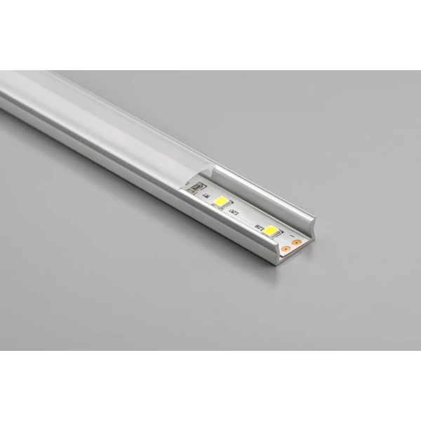 Профіль алюмінієвий міні для LED стрічки накладний GTV GLAX (срібний), 2м