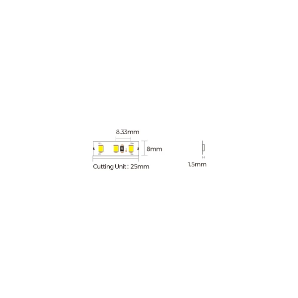 LED стрічка OLEDIM PS-2835-120-IP20-8.8W-6500К-12V