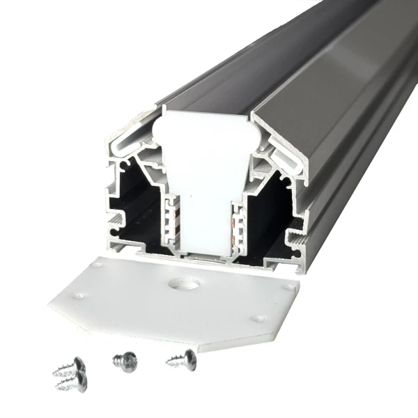 Магнитный трековый шинопровод OLEDIM OL35 48V для натяжного потолка белый (гарпун) 3м