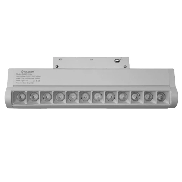 Магнитный трековый светильник поворотный белый OLEDIM OL225 12W 4000k