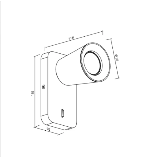 Настенный светильник Elli,4434,AC220-240V, 50/60 Hz, IP 20,1*GU10 ,max. 20W, единичный,белый