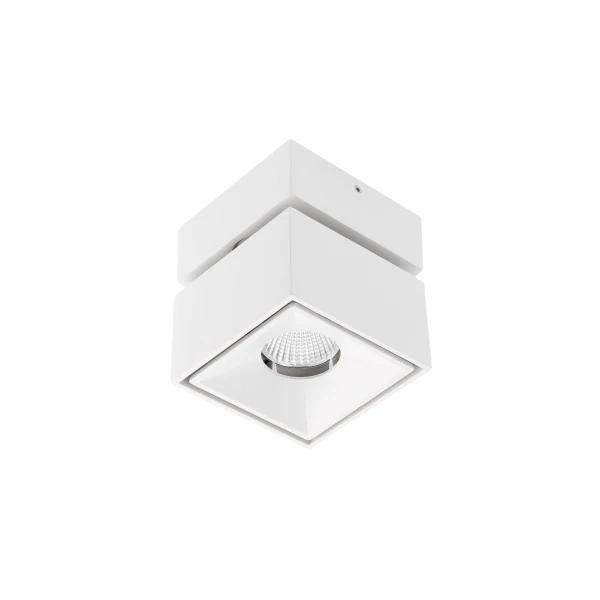 Світлодіодний світильник GTV BIANCO CCT 8W, 680Lm, AC220-240V, 50/60Гц, Ra≥80, IP20, 36°, 2700/3300/4000K, квадратний, білий