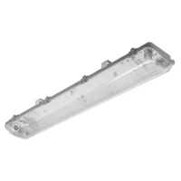 G-TECH Светильник герметичный 218, 2x60 T8 LED (одностороннее подключение), G13, IP65, ABS/PS, серый