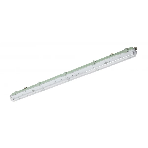 Герметичний світильник GTV HELIOS BIS 130х7см, T8, G13, AC220-240V, 50/60Hz, IP65, ABS/PS, сірий