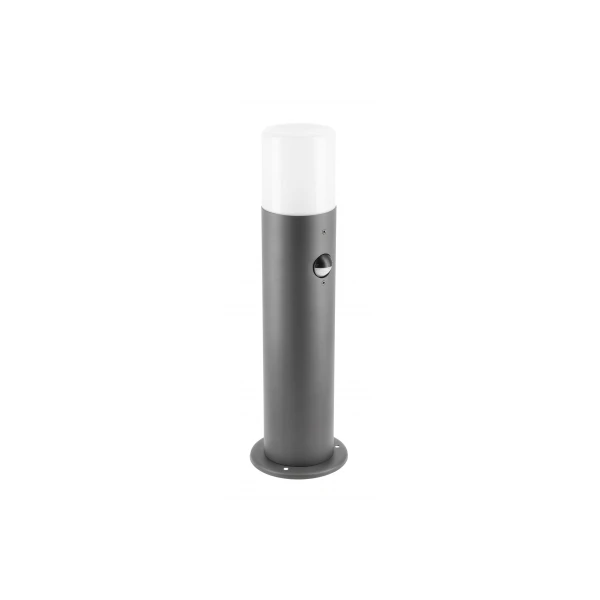 Світильник садовий з датчиком руху GTV CORTA-P PIR 40, E27, MAX.25W, IP44, стовпчик, графіт (OS-CORP40P-30)
