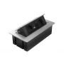 Мебельная розетка MULTISOFT, 2хSHUKO, USB A+C, RJ45, кабель 1.5 м, алюминий