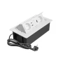 Меблева розетка GTV MULTISOFT, 2хSHUKO, USB A+C, RJ45, HDMI, кабель 1.5 м, білий