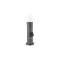 Світильник садовий з розеткою GTV CORTA-P 40, E27, max.25W, IP54, стовпчик, графіт (OS-CORP40G-30)