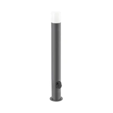 Світильник садовий з розеткою GTV CORTA-P 80, E27, max.25W, IP54, стовпчик, графіт (OS-CORP80G-30)