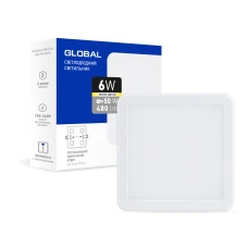 Точковий врізний LED-світильник GLOBAL SP adjustable 6W, 3000K (квадрат) Точковий врізний LED-світильник GLOBAL SP adjustable 6W, 3000K (квадрат)