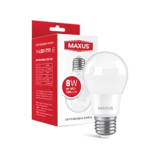 Лампа світлодіодна MAXUS 1-LED-773 A55 8W 3000K 220V E27 Лампа світлодіодна MAXUS 1-LED-773 A55 8W 3000K 220V E27