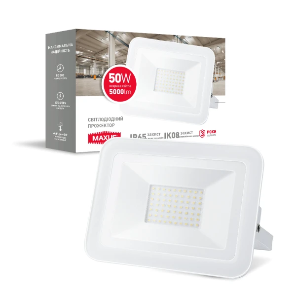 Прожектор светодиодный MAXUS FL-02 50W, 5000K