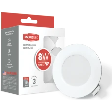 Точковий врізний світильник MAXUS SDL, 8W IP44 тепле світло (1-SDL-005-01)