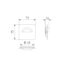 Світильник сходовий GTV LED ESCADA 0,8W, 4000K, DC 12V, IP20, квадратний, закритий