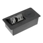 Мебельная розетка AVARO PLUS, 1хSHUKO, USB A+C, индукционное зарядное устройство 5 Вт, кабель 1.5 м, черный