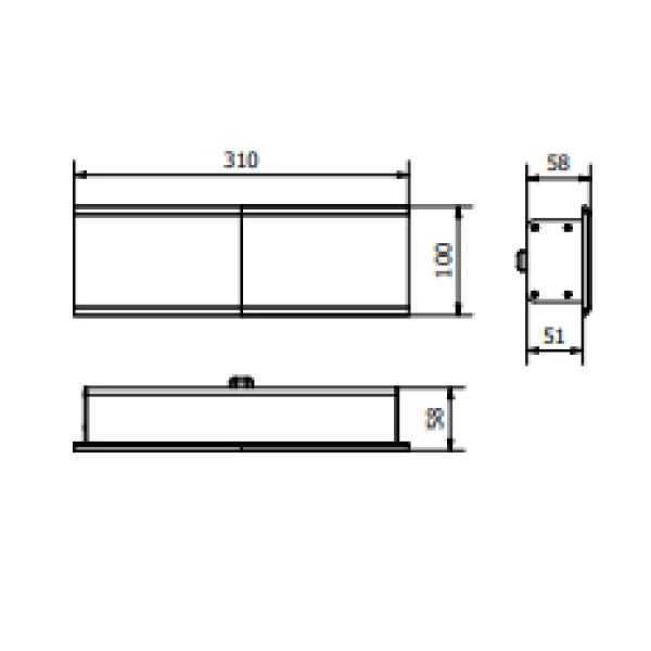 Подовжувач вбудований GTV PRESTINO, 2x роз. schuko, USB A+C, RJ45, HDMI, 1,5 м, білий