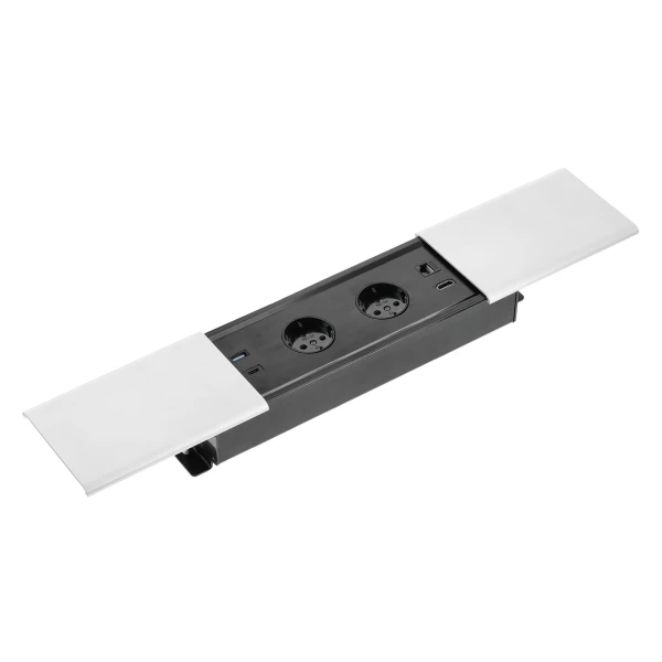 Подовжувач вбудований GTV PRESTINO, 2x роз. schuko, USB A+C, RJ45, HDMI, 1,5 м, білий