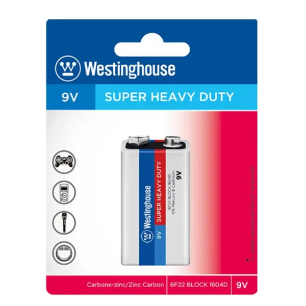 Батарейка Westinghouse Super Heavy Duty 6F22 (крона) (6F22-SP1)
