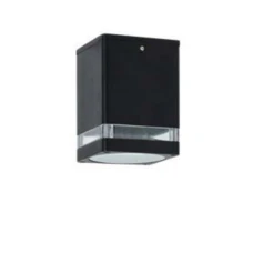 Cвітильник GTV RIVEN, алюміній, 90x90, IP54, max 35W, квадратний, чорний (OS-RIV102KWG-30)