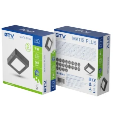Светодиодный светильник MATIS PLUS, 7 Вт, 560 лм, IP20, AC220-240В, 120°, 4000K, накладной, черный