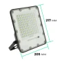Прожектор GTV BRAVOS, сонячна панель, 100W, 6400K, IP65, 120°, на пульті (LD-BRAVOS100W-64)