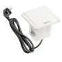 Мебельная розетка FLIP, 1хSHUKO, 2xUSB-A, HDMI, RJ45 кабель 1.5 м, белый