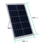 Прожектор GTV BRAVOS, сонячна панель, 150W, 6400K, IP65, 120°, на пульті (LD-BRAVOS150W-64)