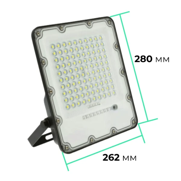 Прожектор GTV BRAVOS, сонячна панель, 200W, 6400K, IP65, 120°, на пульті (LD-BRAVOS200W-64)