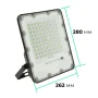 Прожектор GTV BRAVOS, сонячна панель, 200W, 6400K, IP65, 120°, на пульті (LD-BRAVOS200W-64)