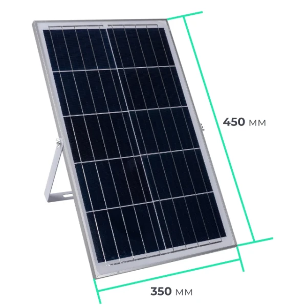 Прожектор GTV BRAVOS, сонячна панель, 200W, 6400K, IP65, 120°, на пульті (LD-BRAVOS200W-64)