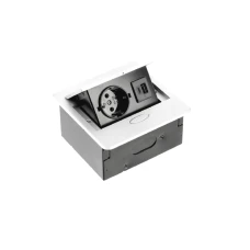 Вбудована меблева розетка GTV AVARO, 1x розетка Schuko, USB A+C, кабель 1,5 м, біла (AE-PB1SAVA-10N)