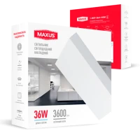 Накладний настінно-стельовий світлодіодний світильник 1-MSP-3641-SSW MAXUS SP Ceiling 36W 4100K Square Slim White