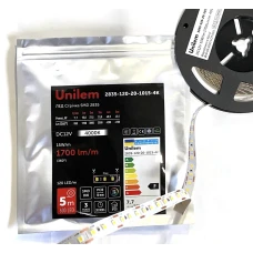 Стрічка Unilem SMD, 12V, 10mm, 15W/m, 4000К, Ra>80, IP20, 5м (2835-120-20-1015-4К)