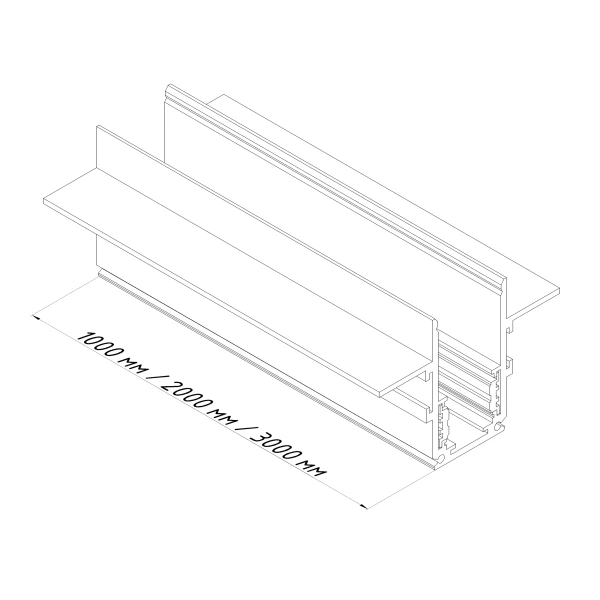 Магнитный трековый шинопровод OLEDIM OL01 48V встраиваемый белый 1м
